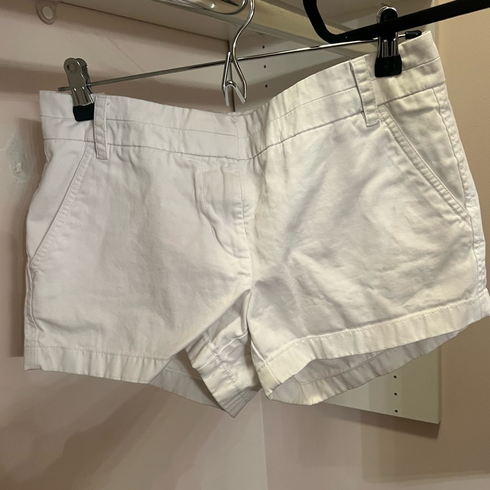 J Crew 3” Chino Shorts White